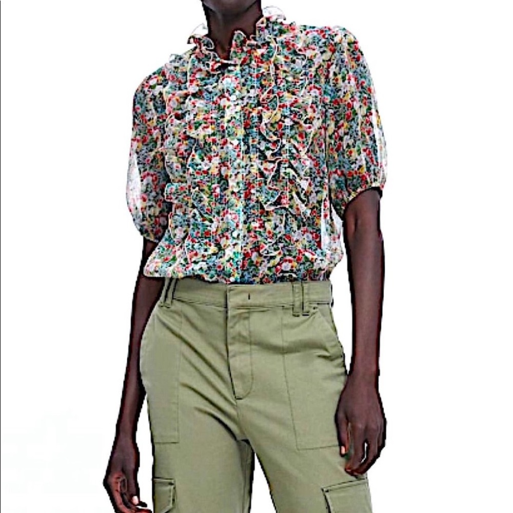 Sheer Zara floral blouse - Picture 2 of 8